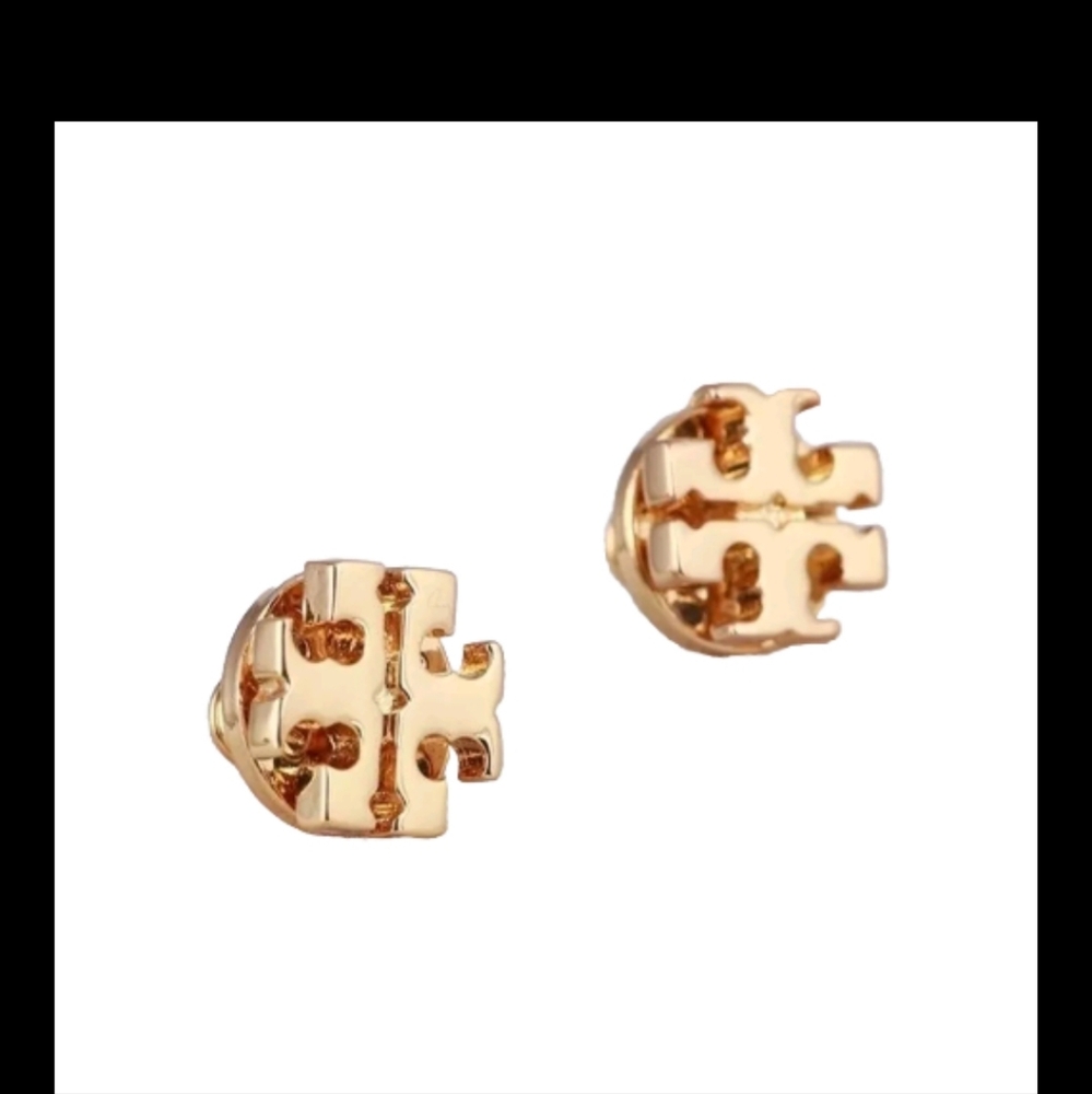 NWOT Toryburch Stud Earrings With DUSTBAG - Picture 4 of 7